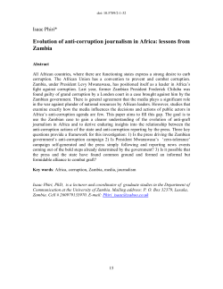 Isaac Phiri - Global Media Journal: African Edition