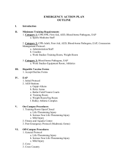 EMERGENCY ACTION PLAN OUTLINE