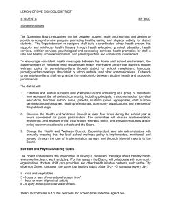 Lemon Grove School District Wellness Policy