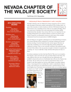 Fall Winter 2014 Newsletter