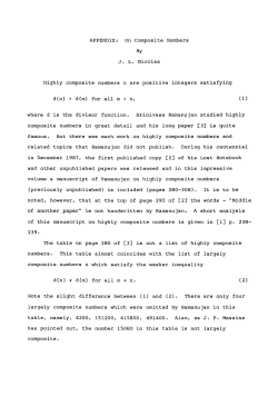 Appendix: On composite numbers