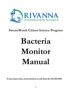 Bacteria Monitoring