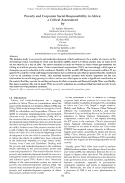 Poverty and Corporate Social Responsibility in Africa: a Critical