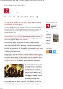 On unplanned urbanism: How Mídia NINJA are disrupting