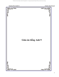 Giáo án tiếng Anh 9