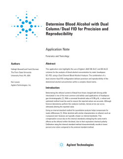 Determine Blood Alcohol with Dual Column/Dual FID for