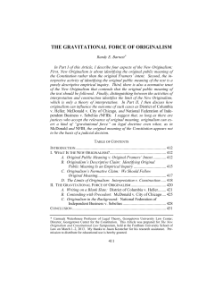 the gravitational force of originalism