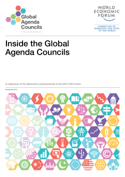 Inside the Global Agenda Councils - WEF