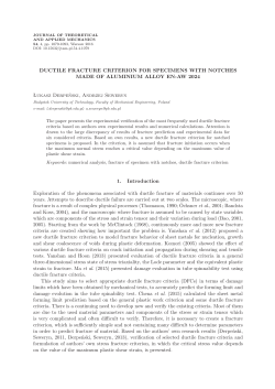 DUCTILE FRACTURE CRITERION FOR SPECIMENS