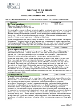 ELECTIONS TO THE SENATE 2002 - Heriot