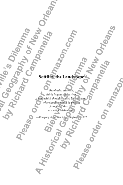 Bienville`s Dilemma A Historical Geography of New Orleans by