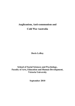Anglicanism, Anti-communism and