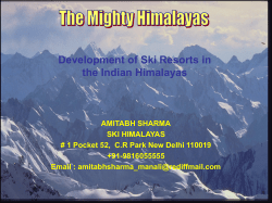 Development of Ski Resorts in the Indian Himalayas