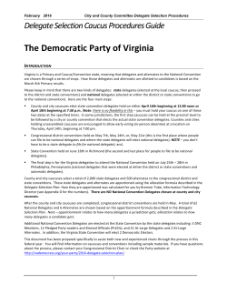 DPVA 2016 Caucus Procedure Guide