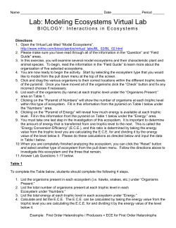 Modeling Ecosystems Virtual Lab