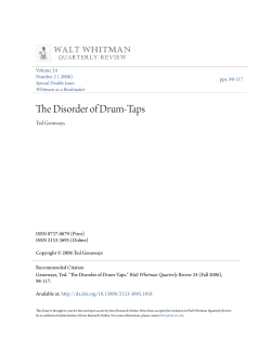 The Disorder of Drum-Taps