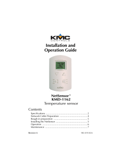 KMD-1162 I/O Guide