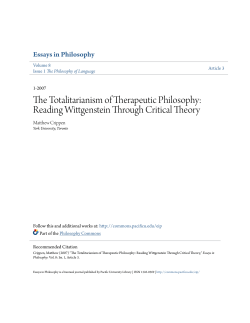 The Totalitarianism of Therapeutic Philosophy