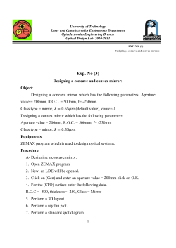 Designing a concave and convex mirrors