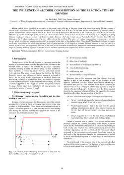 the influence of alcohol consumption on the reaction time of drivers