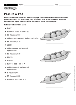 Unit 2-9 Peas in a Pod