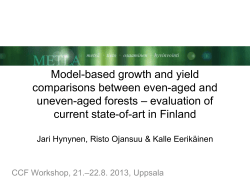 Model-based growth and yield comparisons between even