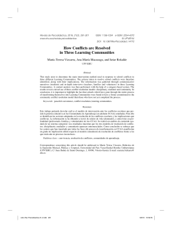 How Conflicts are Resolved in Three Learning Communities