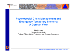 Psychological Care in Civil Protection &ndash; Germany