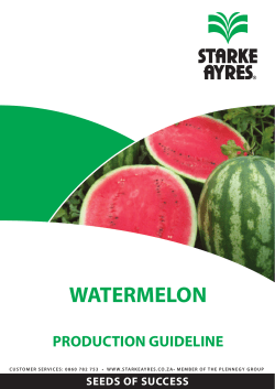 Watermelon Production Guideline 2014