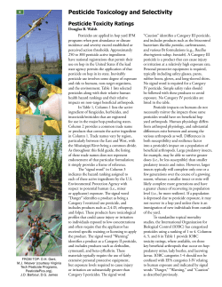 Pesticide Toxicology and Selectivity