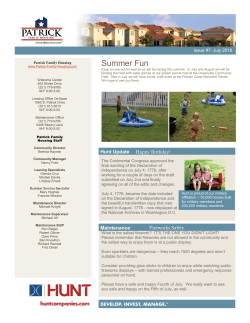 Summer Fun - Patrick Family Housing