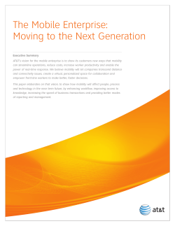 The Mobile Enterprise: Moving to the Next Generation