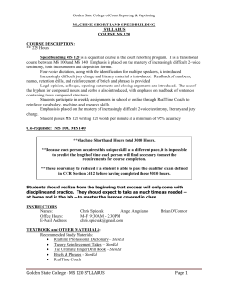 MS 120 - Golden State College of Court Reporting