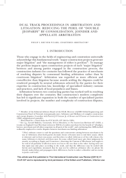 Dual Track Proceedings in Arbitration and Litigation