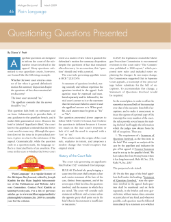 Questioning Questions Presented