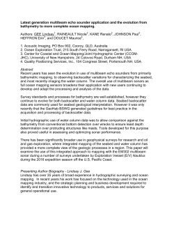Latest generation multibeam echo sounder application and the