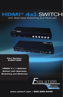 HDMI&reg; 4x1 SWITCH