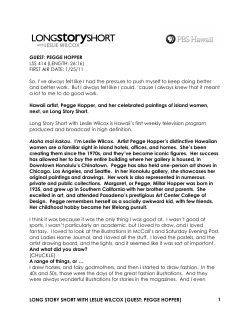 LONG STORY SHORT WITH LESLIE WILCOX