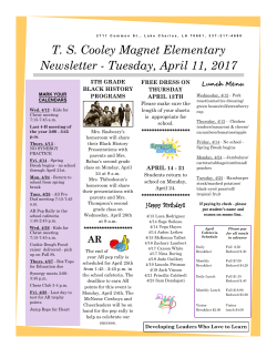 T. S. Cooley Newsletter 4.11.2017
