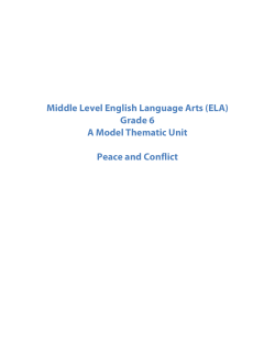 Middle Level English Language Arts (ELA)