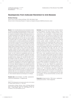 Quasispecies: from molecular Darwinism to viral diseases