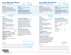 Activity Works: MAth Workout