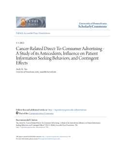 Cancer-Related Direct-To-Consumer Advertising