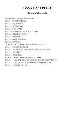 GSSA Fastpitch Rules