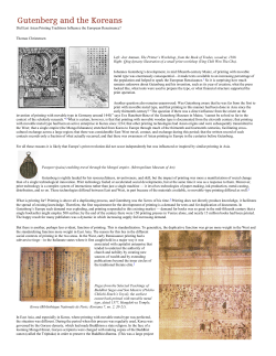 Did East Asian Printing Traditions Influence the European