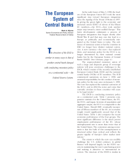 The European System of Central Banks