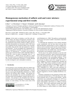 Homogeneous nucleation of sulfuric acid and water mixture