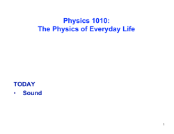 Physics 1010: The Physics of Everyday Life