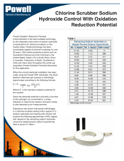Chlorine Scrubber Sodium Hydroxide Control