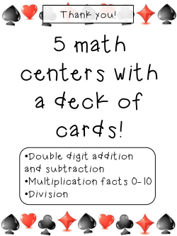 Thank you! &bull;Double digit addition and subtraction &bull;Multiplication